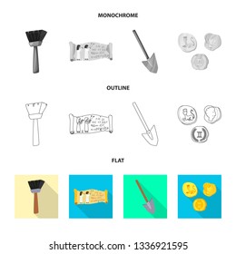 Vector design of story and items symbol. Collection of story and attributes  stock vector illustration.