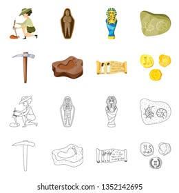 Vector design of story and items symbol. Set of story and attributes  stock vector illustration.