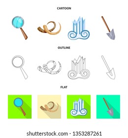 Vector design of story and items symbol. Set of story and attributes  stock symbol for web.
