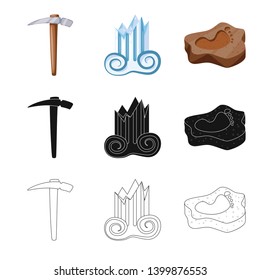 Vector design of story and items symbol. Set of story and attributes  vector icon for stock.