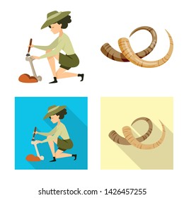 Vector design of story and items symbol. Set of story and attributes stock symbol for web.