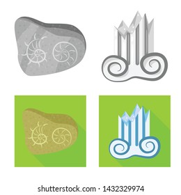 Vector design of story and items symbol. Set of story and attributes stock symbol for web.