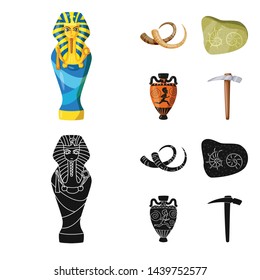Vector design of story and items symbol. Collection of story and attributes stock vector illustration.