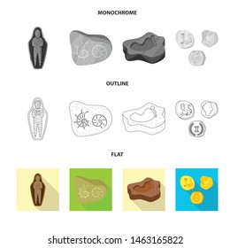 Vector design of story and items symbol. Collection of story and attributes vector icon for stock.