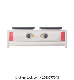 Vector design of stove and oven logo. Web element of stove and kitchenware stock vector illustration.