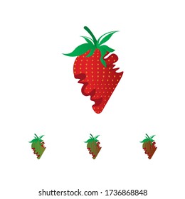 Diseño vectorial de fresa