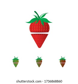 Vector design of strawberry fruit