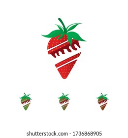Vector design of strawberry fruit