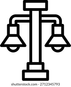 Vector Design Street Light Icon Style