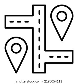 Estilo de icono de ubicación de calle de diseño de vectores