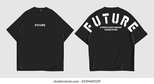 Vector design streetwear fashion oversize