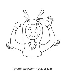 Vector design of stress and shock symbol. Collection of stress and desperate stock symbol for web.