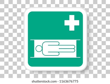 vector design of stretcher sign