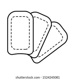 Vector design of strip and depilation sign. Web element of strip and wax vector icon for stock.