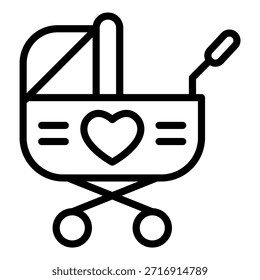 Estilo de icono de cochecito de diseño de Vector