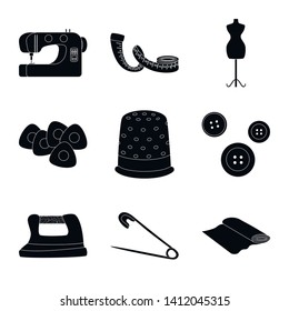 Vector design of studio and industry icon. Collection of studio and sewing vector icon for stock.