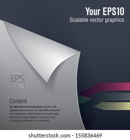 Vector design. Stylized paper eps10 abstract wallpaper composition with colorful stripes in the background, scalable creative illustration for universal use