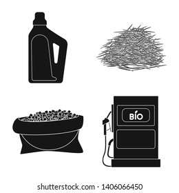 Vector design of sucrose and technology sign. Collection of sucrose and cane vector icon for stock.