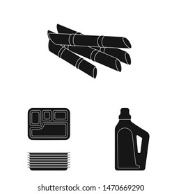 Vector design of sucrose and technology sign. Set of sucrose and cane stock vector illustration.