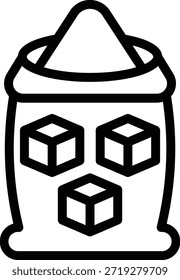Estilo de icono de azúcar de diseño de Vector