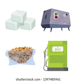 Vector design  sugarcane and cane icon. Set  sugarcane and field stock symbol for web.