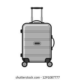 Vector design of suitcase and baggage icon. Collection of suitcase and journey stock symbol for web.