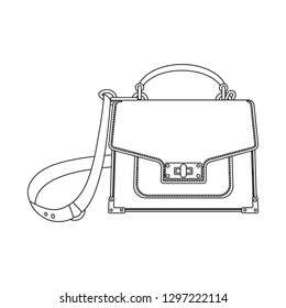 Vector design of suitcase and baggage icon. Set of suitcase and journey stock vector illustration.