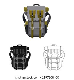Vector design of suitcase and baggage logo. Collection of suitcase and journey stock symbol for web.