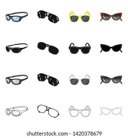 Vector design of summer and beach icon. Collection of summer and fashion vector icon for stock.