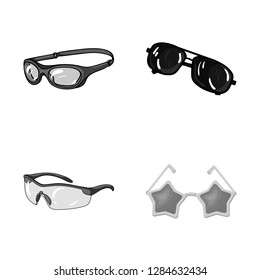 Vector design of summer and beach logo. Collection of summer and fashion vector icon for stock.