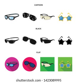 Vector design of summer and beach logo. Set of summer and fashion stock symbol for web.