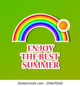 Vector design for summer, Typography.