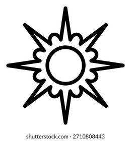 Diseño de Vector Sun Icon Style