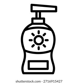 Vektordesign Sun Lotion Symbolstil