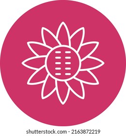 Diseño de vectores Estilo de icono de girasol