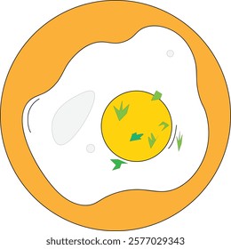 vector design of sunny side up eggs