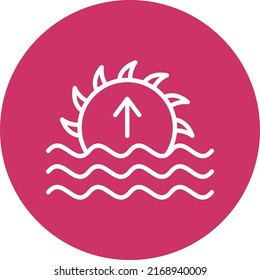 Diseño del vector Estilo del icono de salida del sol