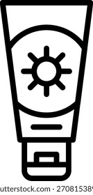 Estilo del icono del protector solar del diseño del Vector