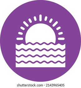 Estilo de icono de Sunset de diseño de vectores