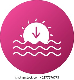 Estilo de icono de Sunset de diseño de vectores