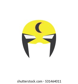 Vector design superhero mask in flat style. Superhero face character