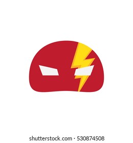 Vector design superhero masks in flat style. Superhero face character
