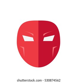 Vector design superhero masks in flat style. Superhero face character