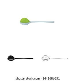 Vector design of supplement and dried icon. Collection of supplement and ecology stock symbol for web.