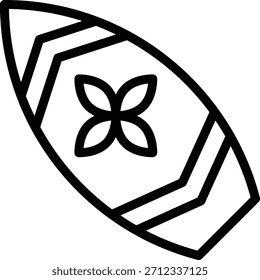 Estilo de ícone da prancha de surfe de design de vetor