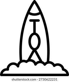 Estilo de ícone de surf de design de vetor