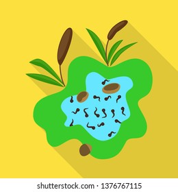 Vector design of swamp and environment icon. Set of swamp and aqua stock symbol for web.