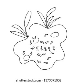 Vector design of swamp and environment logo. Collection of swamp and aqua stock vector illustration.