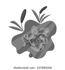 Vector design of swamp and environment symbol. Collection of swamp and aqua vector icon for stock.