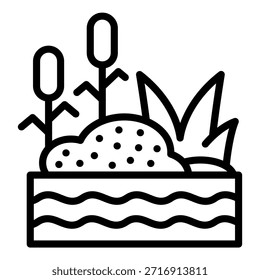 Vektordesign-Sumpf-Symbolstil